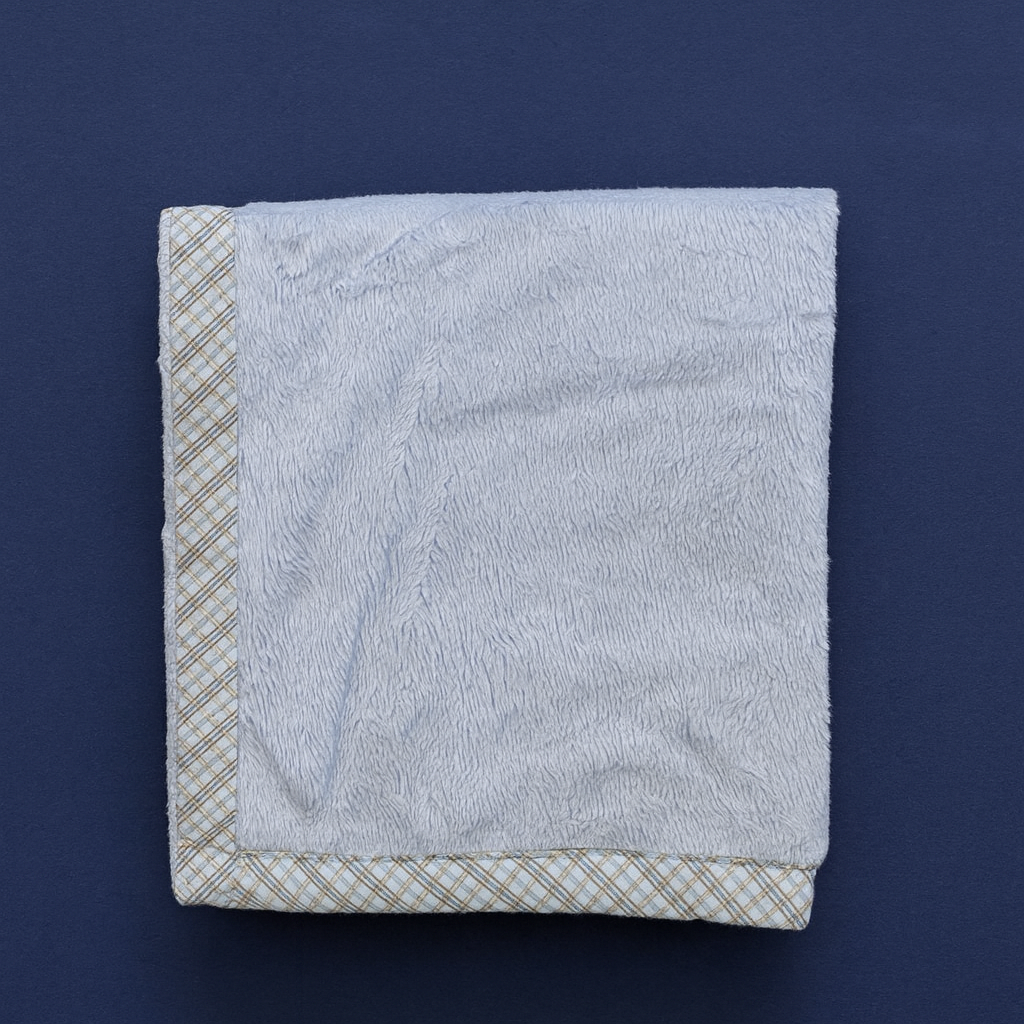 Winter Blanket for Baby | Imported Blue Color polyester- Cotton Blanket For infants - Image 2