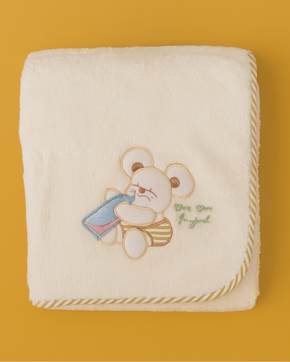 Winter Blanket for Baby | Imported Cream Color Polyester Blanket For infants