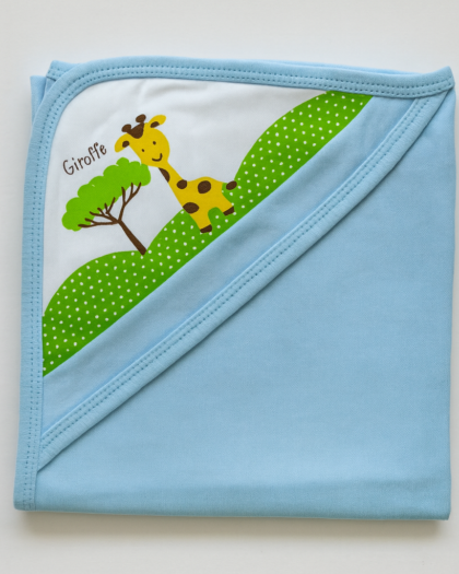 Baby Wrapping Sheet blue | White