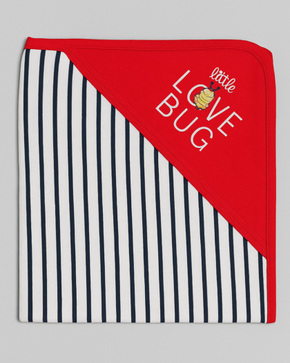 Baby Wrapping Sheet Red | White