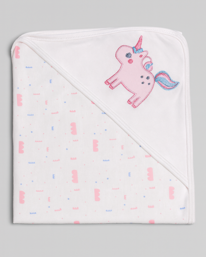 Baby Wrapping Sheet Pink | White
