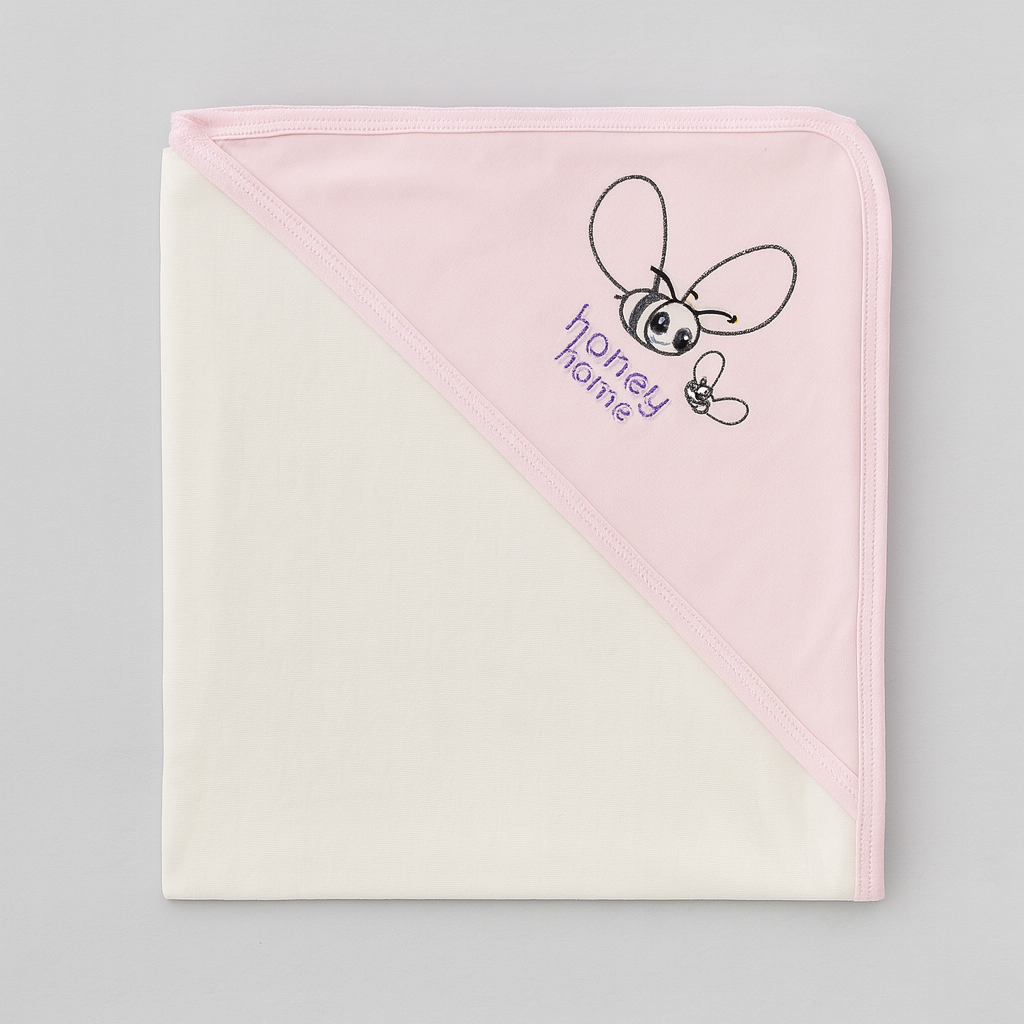 Baby Wrapping Sheet | Pink and White