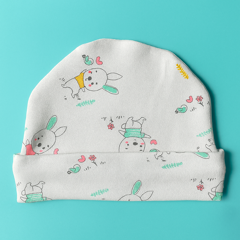 Green Rabbit Design Cap for Baby Boys | Girls | New Born Baby Caps